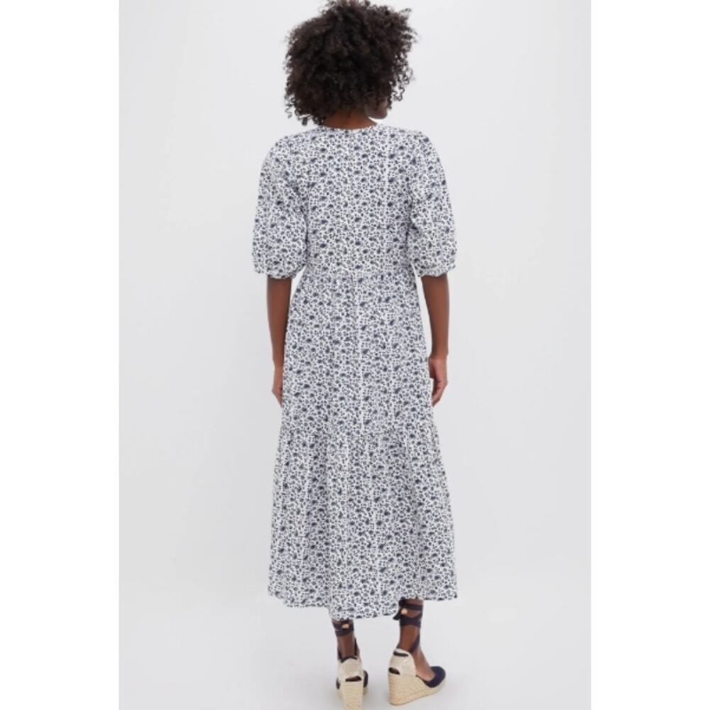 SZ BLOCKPRINT Exclusive Navy Ditsy Print Gaia Dress Size XS NWT Retail $288 - Picture 4 of 6